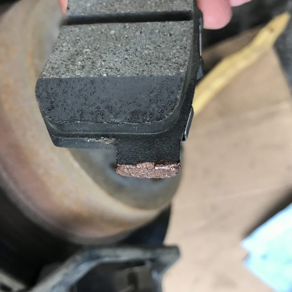 lubricate contact points of brake pads